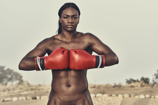 Claressa Shields poses in ESPN’s 2016 Body Issue