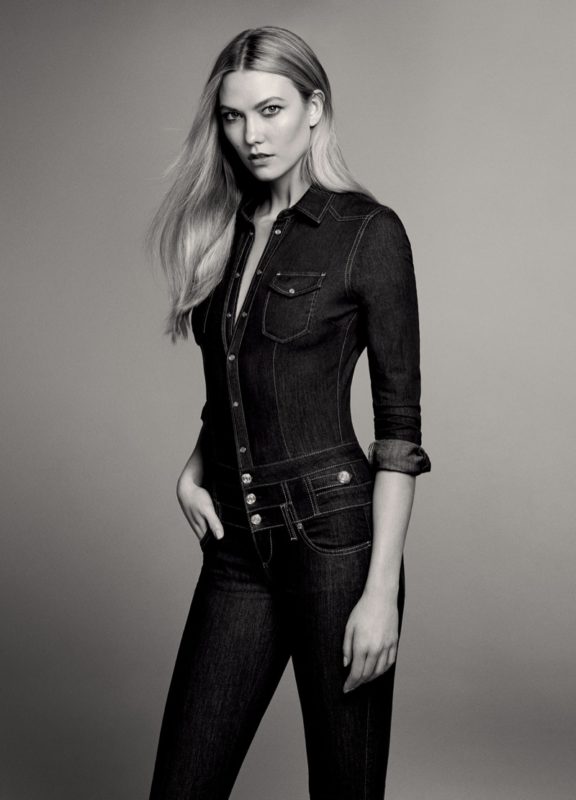 Karlie Kloss wears denim jumpsuit for Liu Jo’s fall-winter 2016 catalog