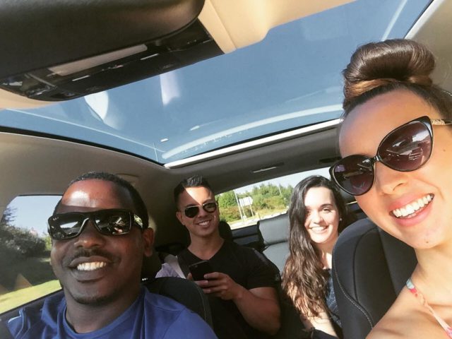 Road Trip: The panoramic sunroof, while we drove to Camber Sands... 