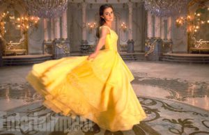 Emma Watson Exclusive First Look in Beauty and the Beast Emma Watson stars as Belle in yellow dress