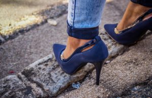 blue women's shoes