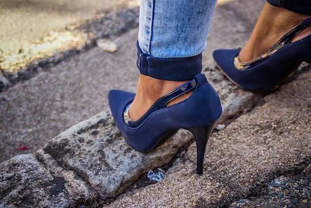 blue women's shoes