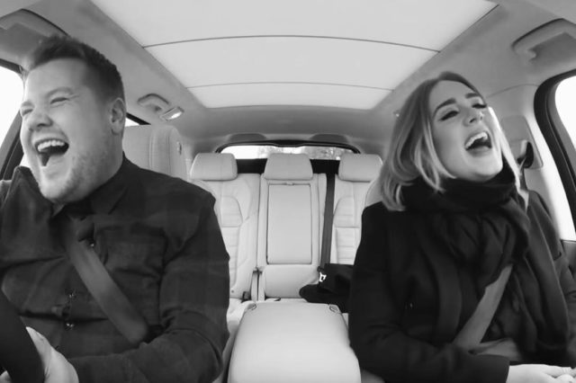 Adele with James Corden in Carpool Karaoke