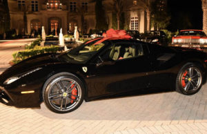 Belaire gifts Rick Ross 2018 Ferrari 488 Spider for 41st Birthday! belaire rose ferrari