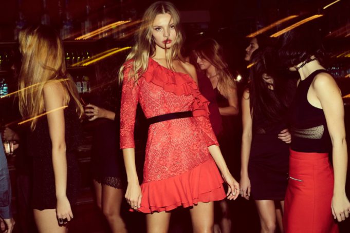 For Love & Lemons features the Chanti off-the-shoulder ruffle dress in spring 2017 collection