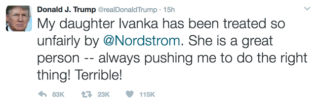trump vs nordstorm