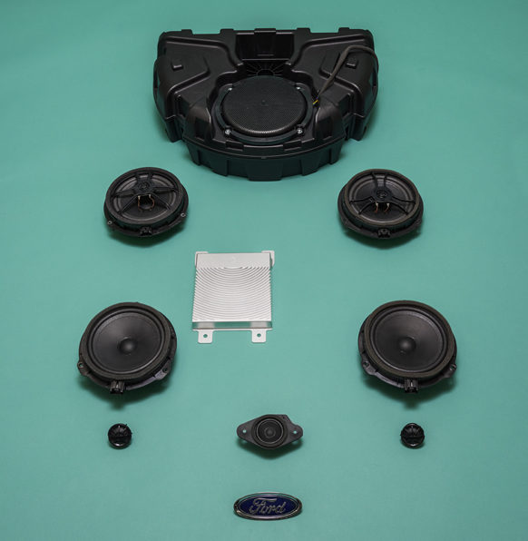 The Elements installed in the new Ford Fiesta Vignale, includes speakers, subwoofer and amplifier
