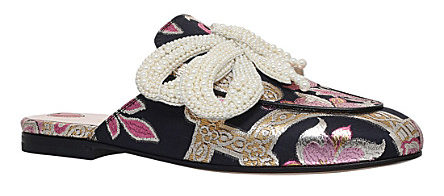 GUCCI Princetown chinoiserie jaquard slides