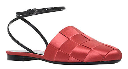 MARCO DE VINCENZO Basket weave satin slides