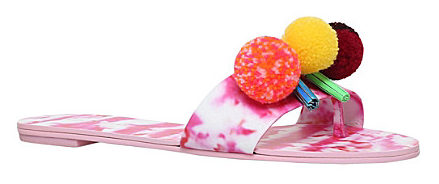 SOPHIA WEBSTER Jada pompom leather slides