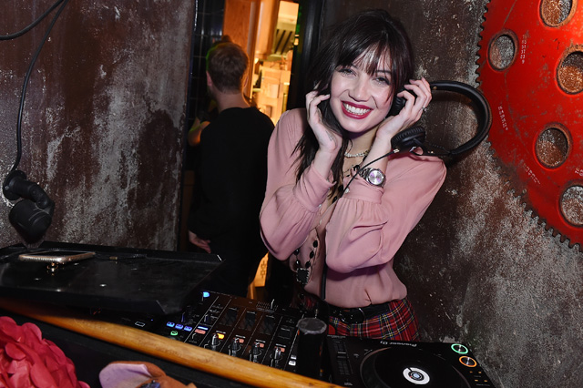 Daisy Lowe performs a DJ set for Badoos #DateOfTheDead party at La Bodega Negra on October 26, 2017 in London, England. (Photo by Tabatha Fireman/Tabatha Fireman/Getty Images for Badoo)