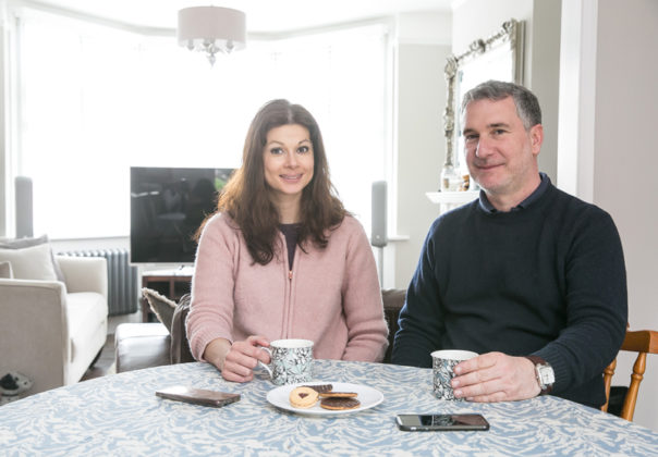 The homeowners Jon Compton and Michelle Winny