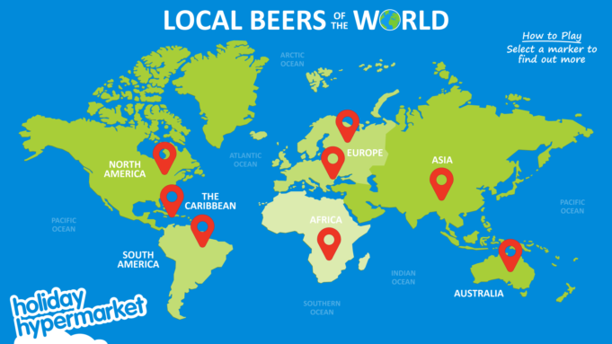 world map of beers