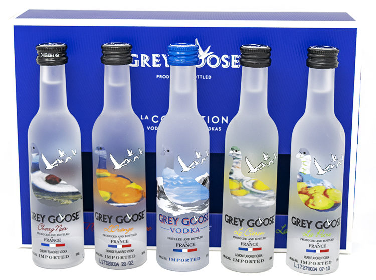Grey Goose flavoured miniature set The perfect stocking