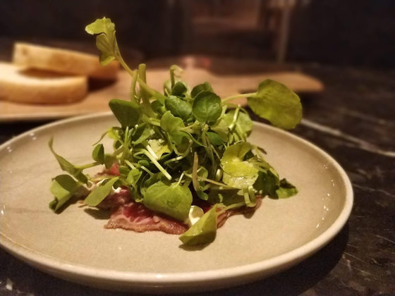 May Fair Kitchen Smoked lamb carpaccio