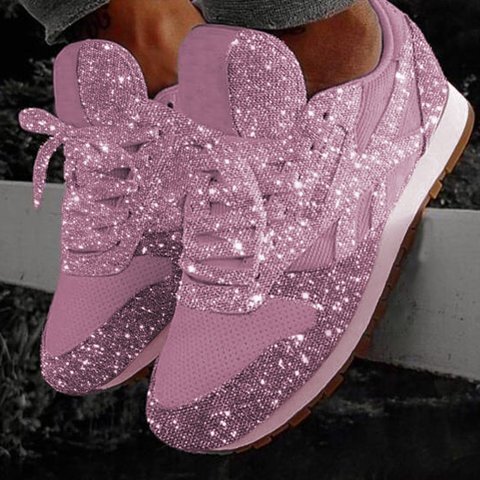 Muffin Rhinestone New Crystal Platform Sneakers