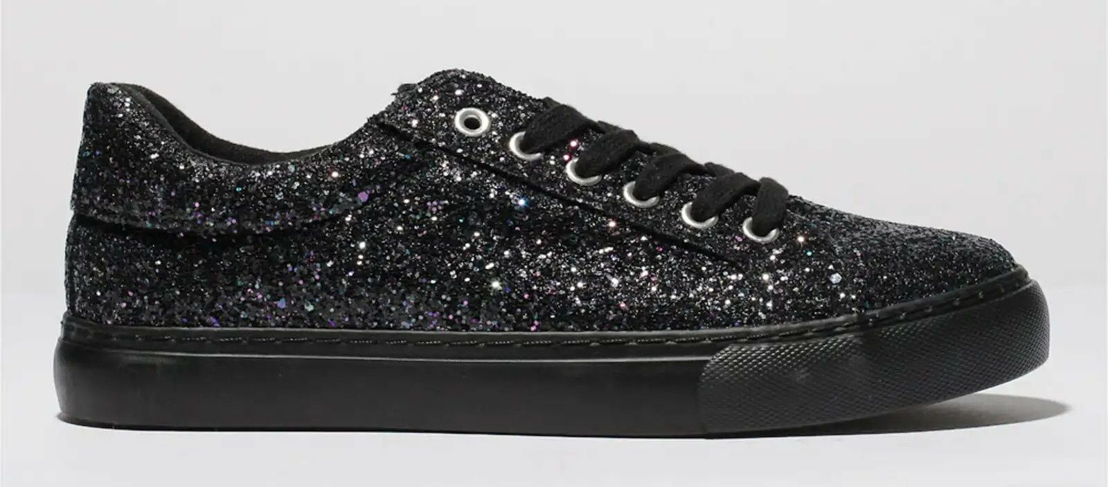 sparkly trainers black