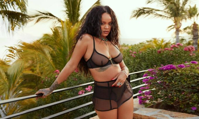 Rihanna Fenty Savage May 2020 Lingerie designer Rihanna appears in Savage x Adam Selman Neon Nights campaign.