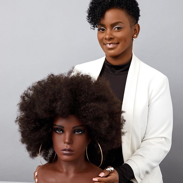 Dionne Smith pictured with the Ebony training doll