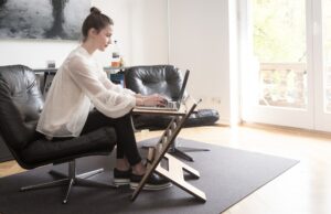 More people are working from home… How do we make it more eco-friendly? lady working from home on her laptop