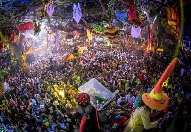 Photo of elrow enchanted forest rave theme