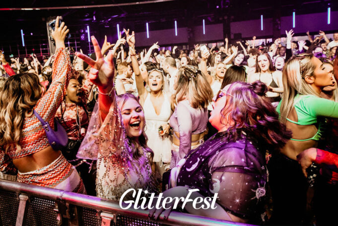 Glitterfest at Jungle Cave – Saturday 25th March! Tickets on sale now photo of people raving at Glitterfest