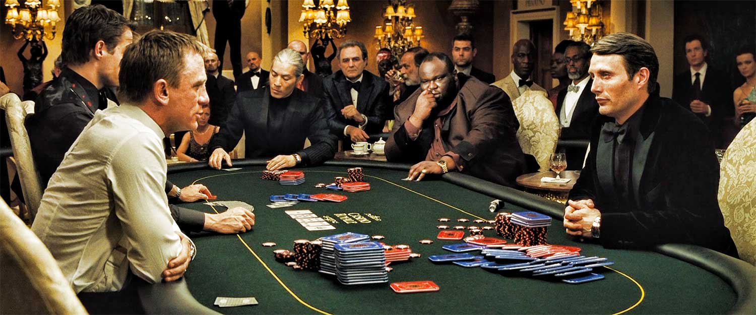 photo of casino royale poker scene with Daniel Craig 