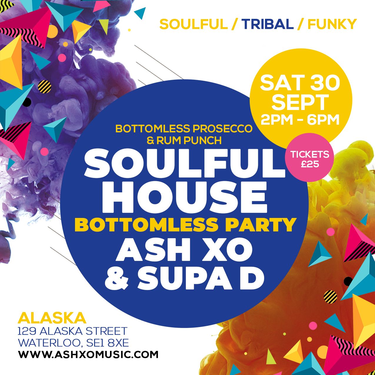 Soulful House Bottomless Party flyer
