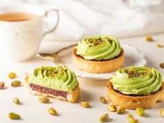 Pistachio Paradise: London’s Nuttiest Trend for 2025 Photo of Pistachio cake and coffee