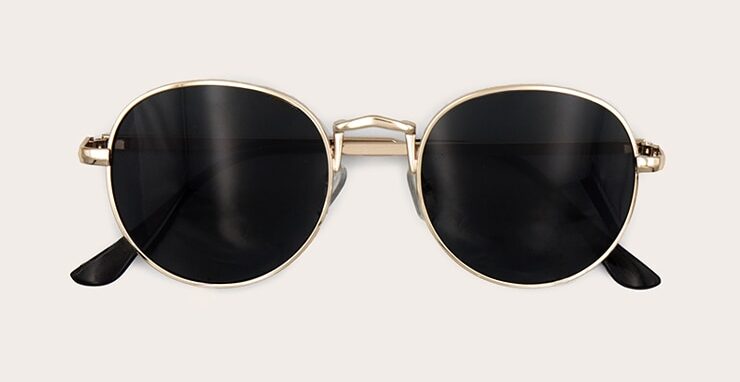 Black Rounded Lens Retro Sunglasses from PrettyLittleThing