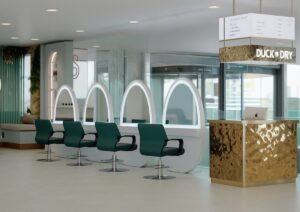 Duck and Dry salon interior at John Lewis Oxford Street