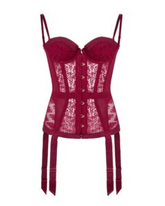 Agent Provocateur Mercy corset in burgundy