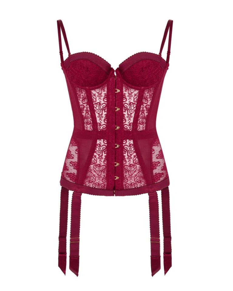 Agent Provocateur Mercy corset in burgundy