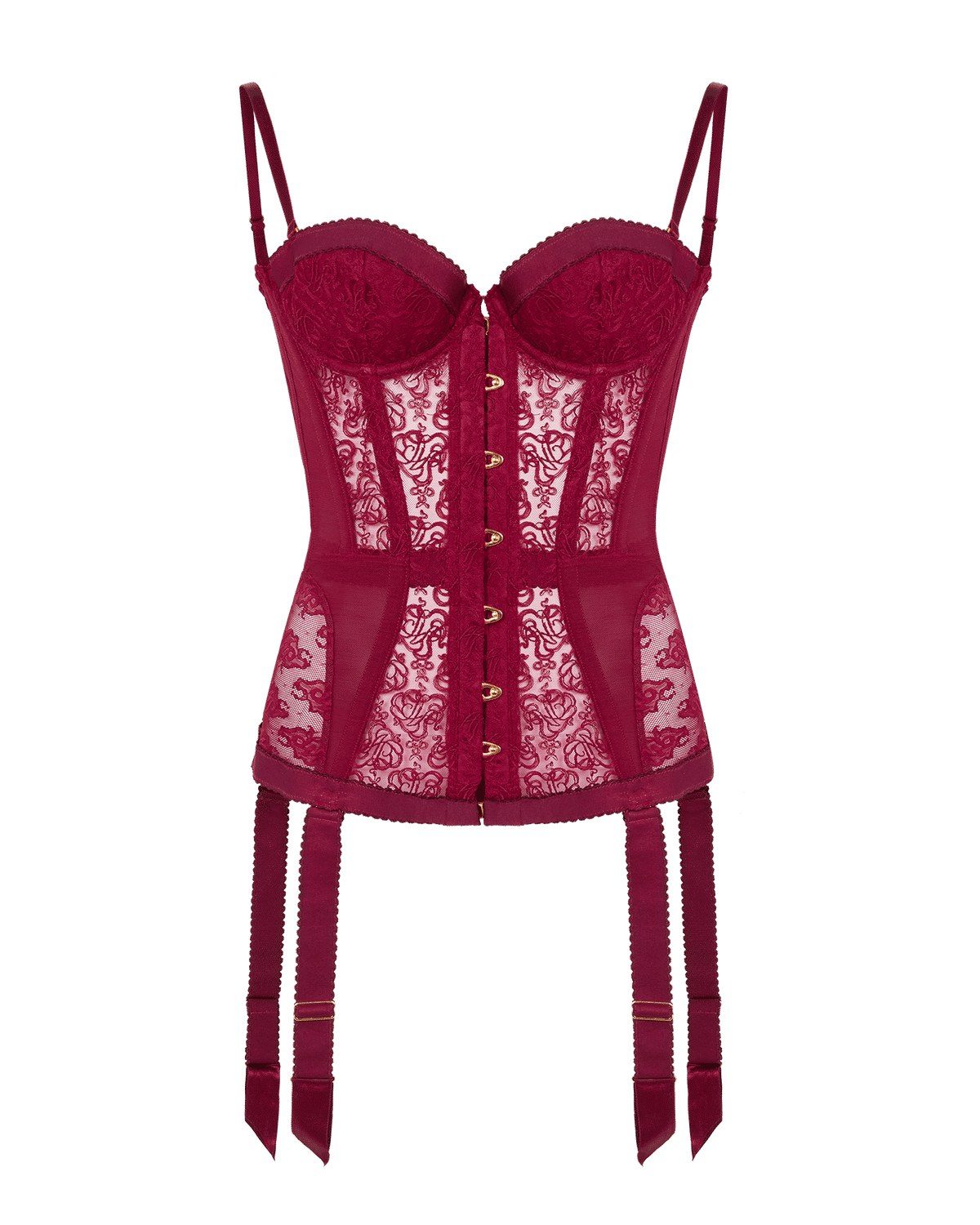 Agent Provocateur Mercy corset in burgundy