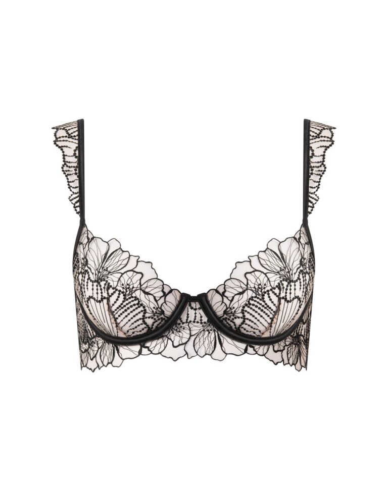 Bluebella Amarosa floral embroidered bra in black