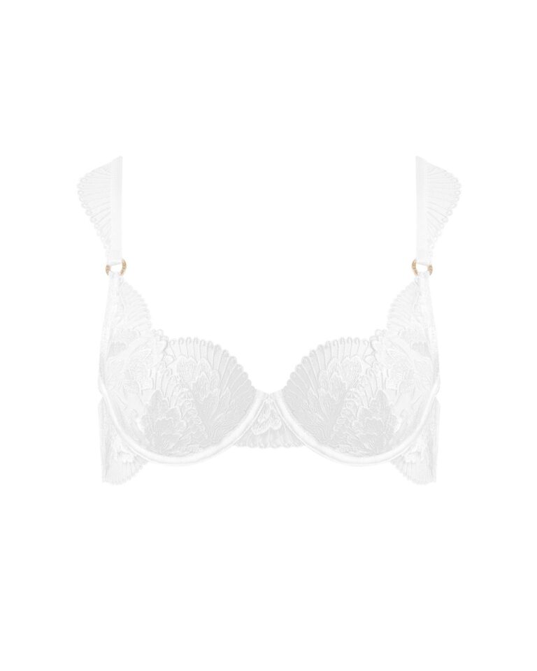Bluebella Gabriella floral embroidered bra in white