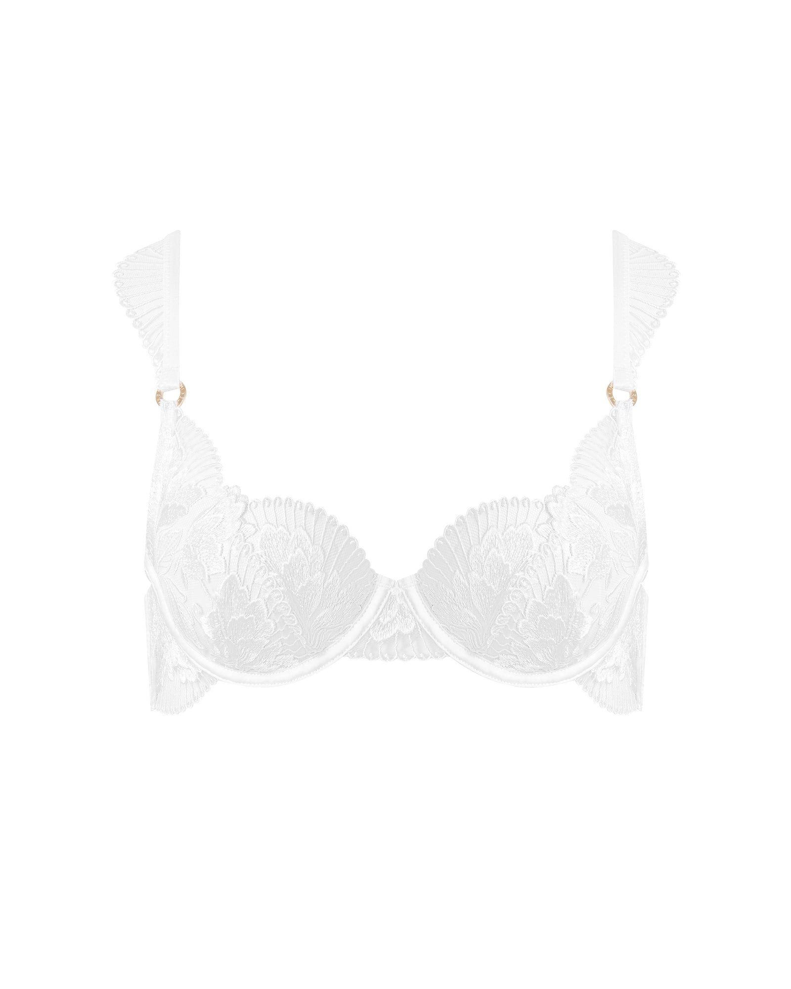 Bluebella Gabriella floral embroidered bra in white