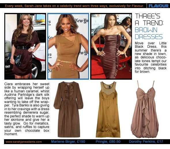 Three’s a trend: Brown Dresses
