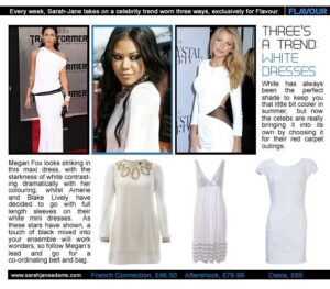 Threes a trend: White Dress